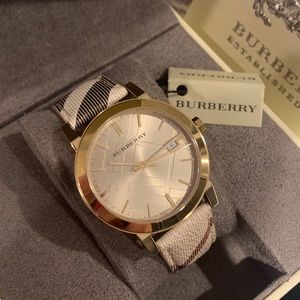 Burberry Women’s Luxury Gold Check Watch BU9026